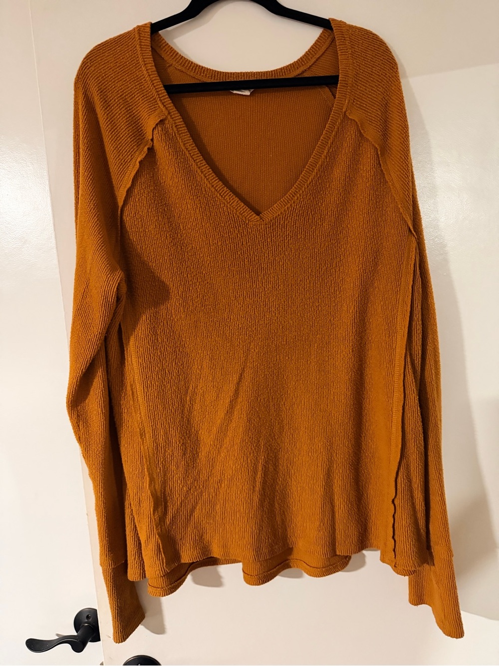 Caslon V-Neck Lightweight Knit Sweater - Mustard Gold